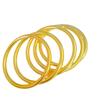 Lotus Heritage Gold-Plated Brass Bangle: 5mm Women's Solid Band Ring