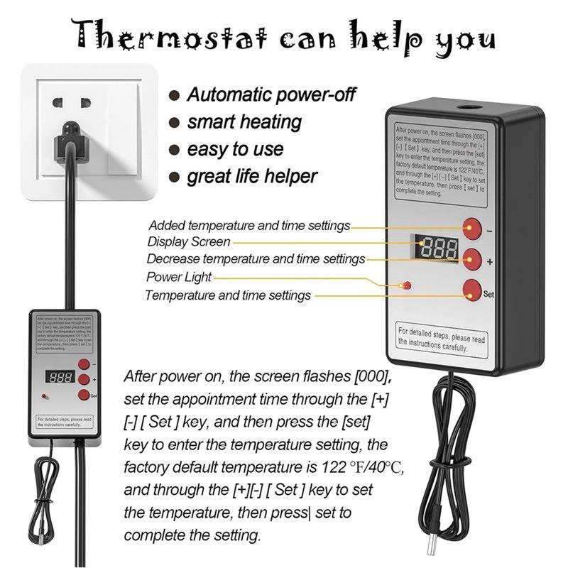 YCOC-2000W Immersion Water Heater Constant Temperature Model Electric Submersible Water Heater Stainless Steel Guard Cover