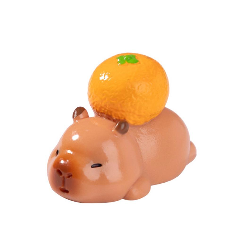 

Resin Miniature Capybara Statue Multicolor Getting Rich Lucky Charm Cartoon Capybara Figurines Toy 4