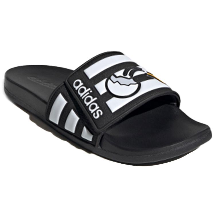 adidas Neo Adilette Comfort Adj Gul Korskärning Svart Vit Unisex Tofflor 'Svart Vit' FY3037