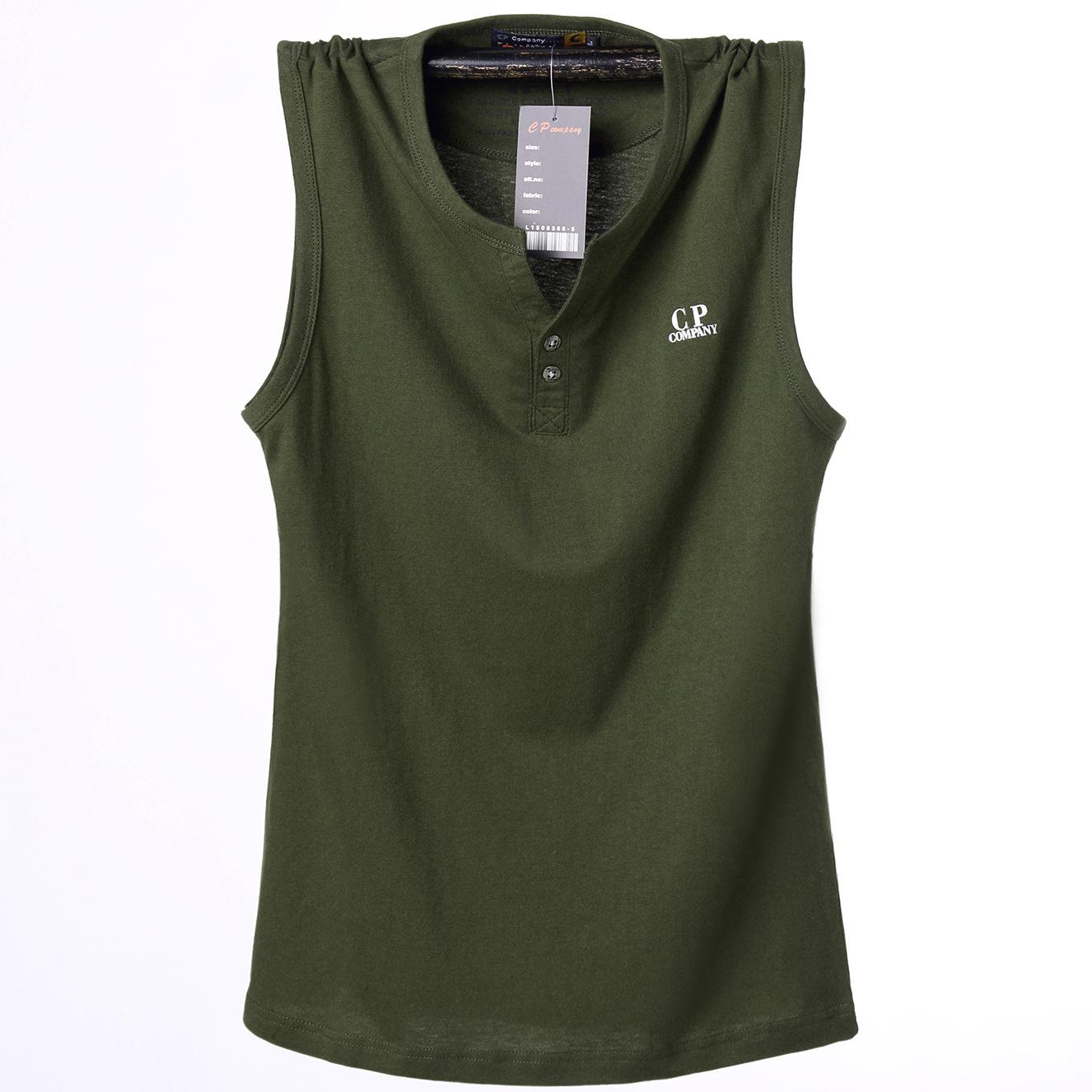 

8XL Мужской дышащий хлопковый спортивный жилет, футболка без рукавов с вырезом на плече XXXXL армия зеленый