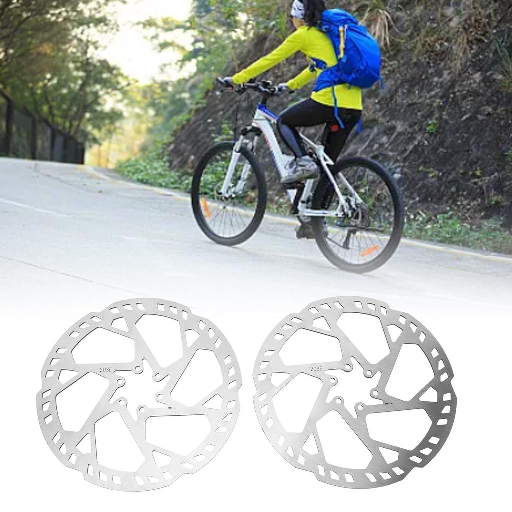 4 Piston Hydraulic Disc Brake Set Aluminium Alloy Front and Rear Brake MTB Hydraulic Brakes with 203mm Disc