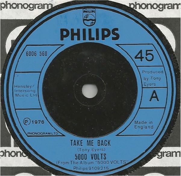 7inch Record 5000 VOLTS - Take Me Back 6006560 Philips 1977 UK Soul/Funk Used