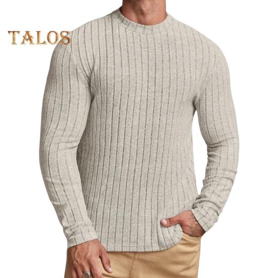 Men Sport Top Slim Fit Pure Color Round Neck Elastic Mid Length Long Sleeves Pullover Homewear Gym Running Basketball T-shirt