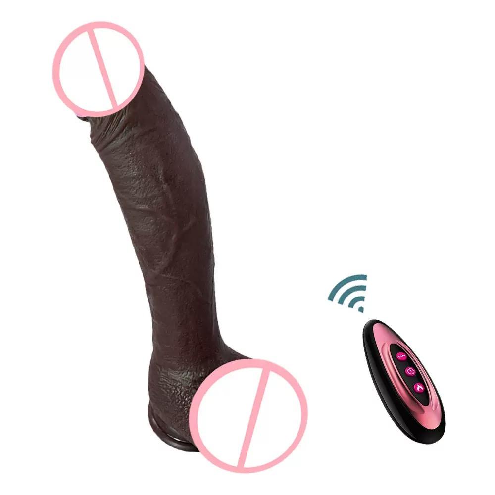 XXXL Long Dildo Heated Telescopic Sex Machine Super Big Cock Large Realistic Penis Huge Anal Dildo Vibrator Sex Toys For Women