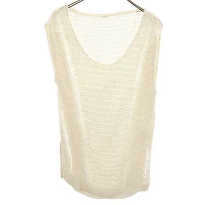 Linen No Sleeve Knit Best P Ivory Women Used
