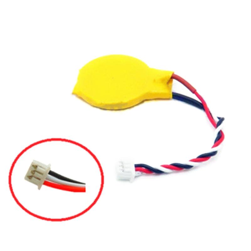 10pcs/ Notebook BIOS CMOS battery -laptop battery CR2032 with 3 Wires 3Pin motherboard battery with wire 3V With adhesiv