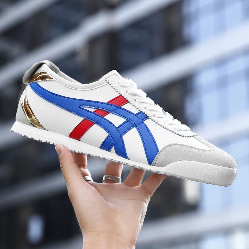 Classic Tiger Couple Forrest Gump Shoes Spring and Autumn Flat-bottomed Sports and Leisure Shoes Tide Lazy One Pedal Little White Shoes Board Shoes Me