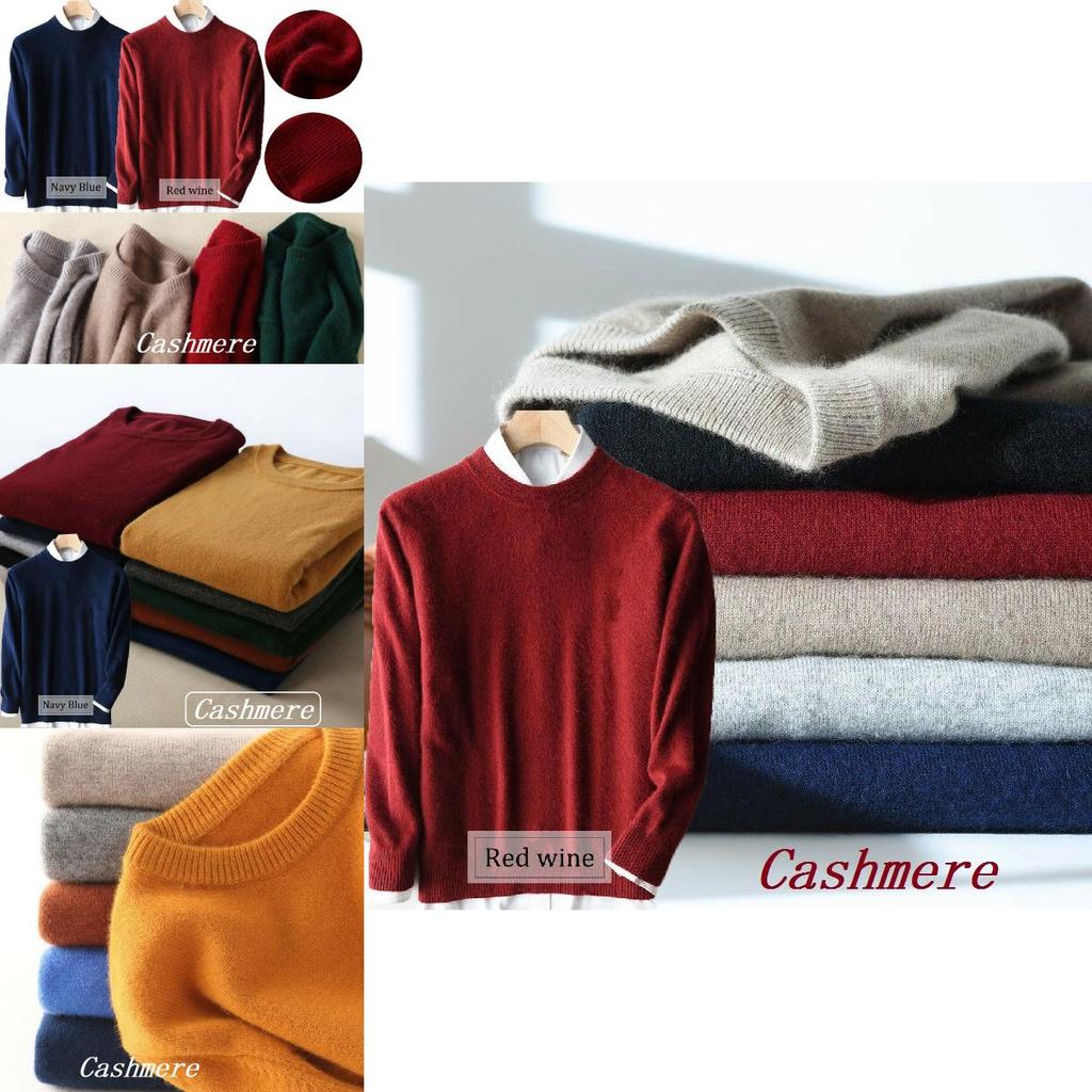Luxuriously Soft Men's Slim Knitted Cashmere Jumper Pullover For Cozy Comfort