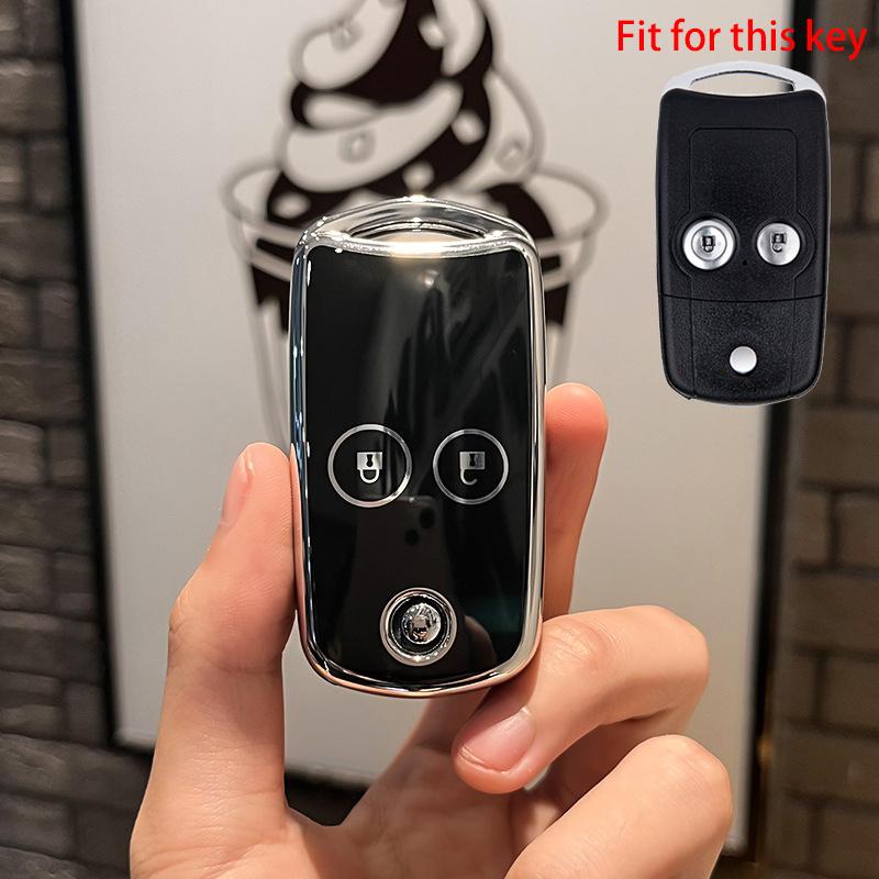 

2/3 кнопки новый чехол для автомобильного ключа из ТПУ для Honda Civic Fit Accord CRV HRV Jazz Odyssey для Acura TL TSX ZDX RSX CRZ аксессуары 2 Button Key Case чёрный