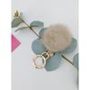 LALA Natural Mink Fur Keychain - Beige