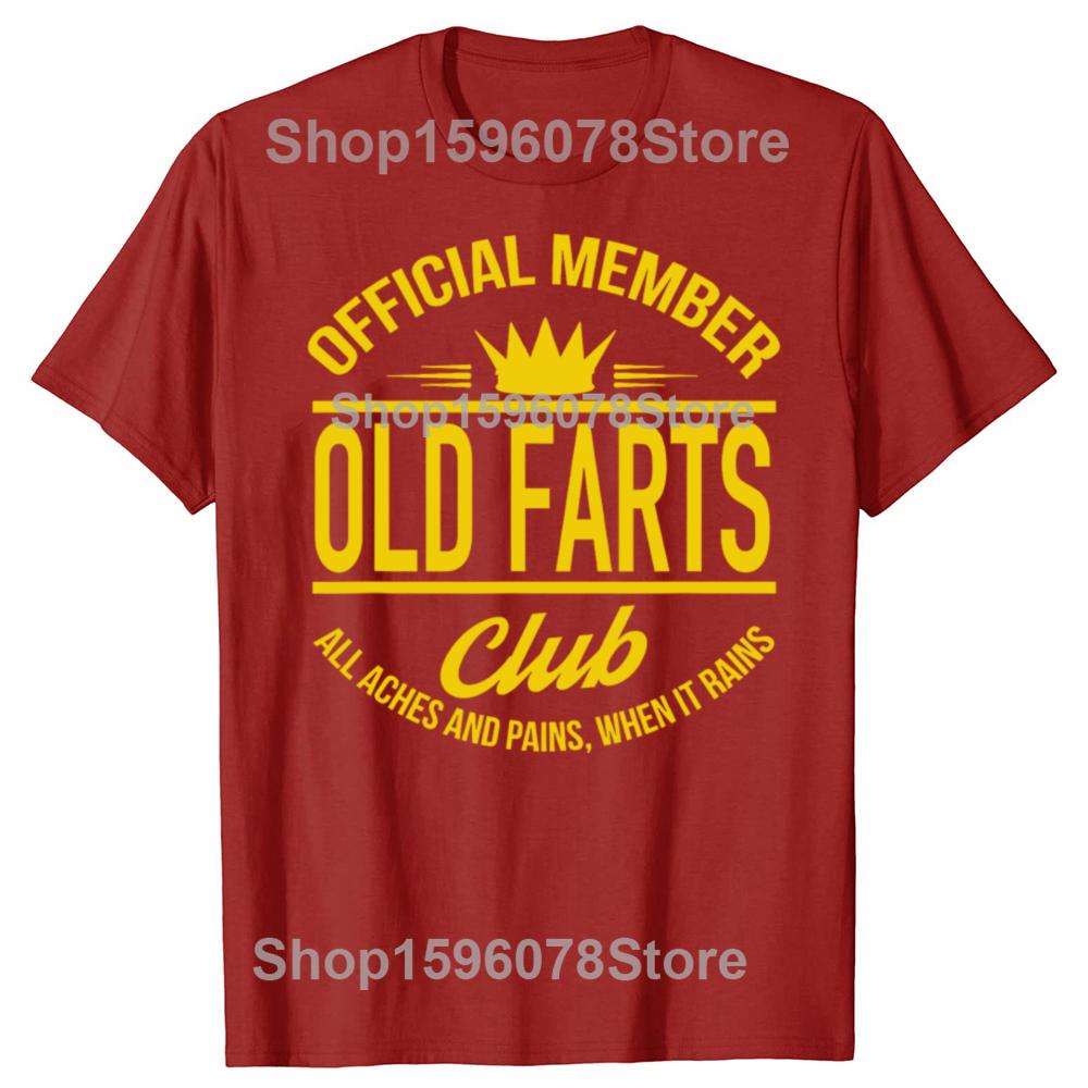 Lustige Offizielle Mitglieder Old Farts Club T-Shirts Kurzarm Geburtstagsgeschenke Herrenbekleidung Mode Lässig Locker Übergröße T-Shirt