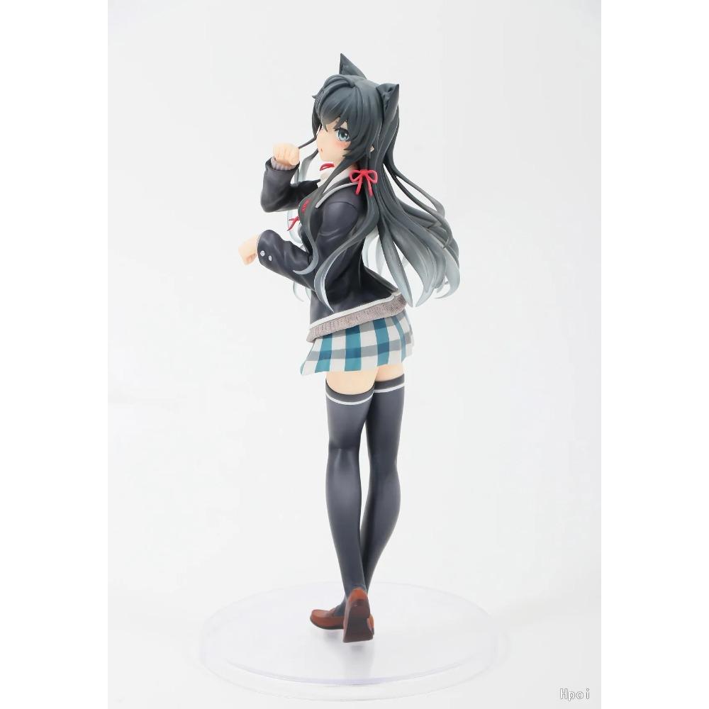 20CM Anime Yukinoshita Yukino Figure Yahari Ore no Seishun Love Comedy wa MachigatteiruZoku Nekomimi Seifuku Ver Model Toy