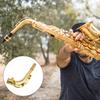 Alt-Saxophon Bogen Messing Alt-Saxophon Hals Musikinstrument Teil Goldener Saxophonhals Professioneller Saxophonhals Messingstruktur