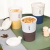 1PCS Portable Coffee Cup Double Wall Mug Wheat Straw Material Plastic Travel Water Cup with Lid for Women Men Drinking Cup Gift