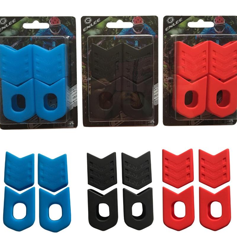 4Pcs Silicone Bicycle Crank Protective Cover Universal Fit for Mountain Bike Durable Crank Cover