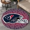 basketball Texans Logo Round Rug for Livingroom,Bedroom, Palyroom, Chair Rug, Area rug, Circle Carpet, Large Size Fan Christmas gift