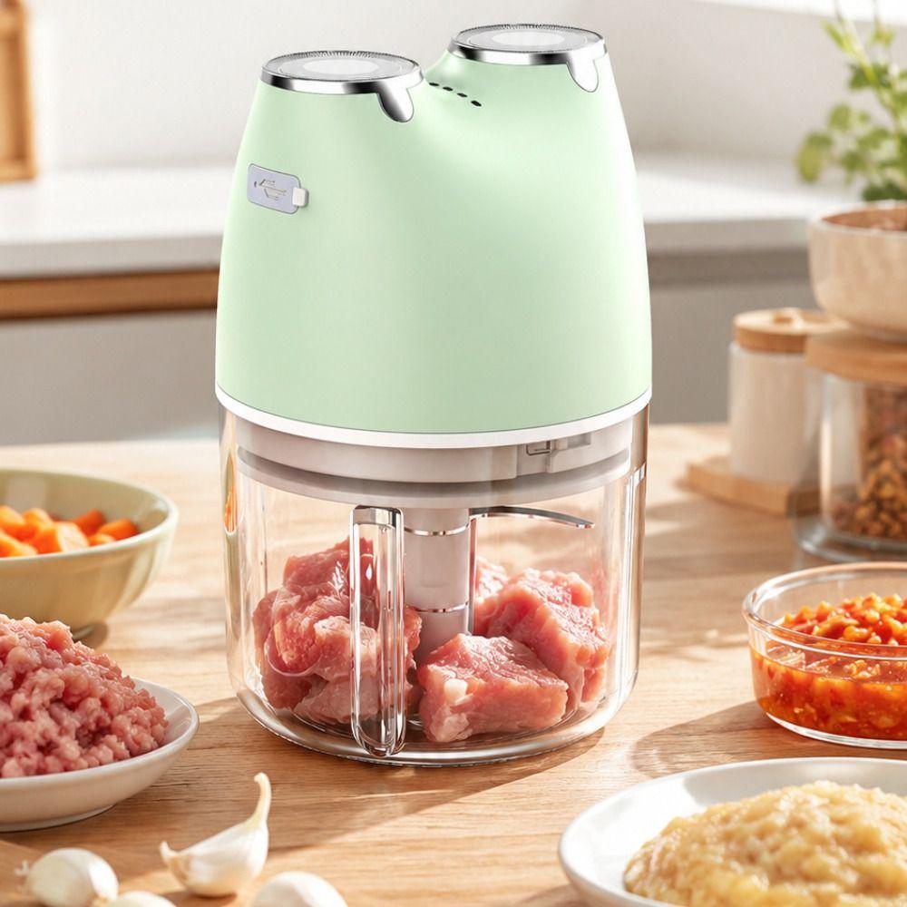USB Rechargeable Garlic Chopper Wireless Meat Grinder Mini Size Baby Food Processor Spice Grinding