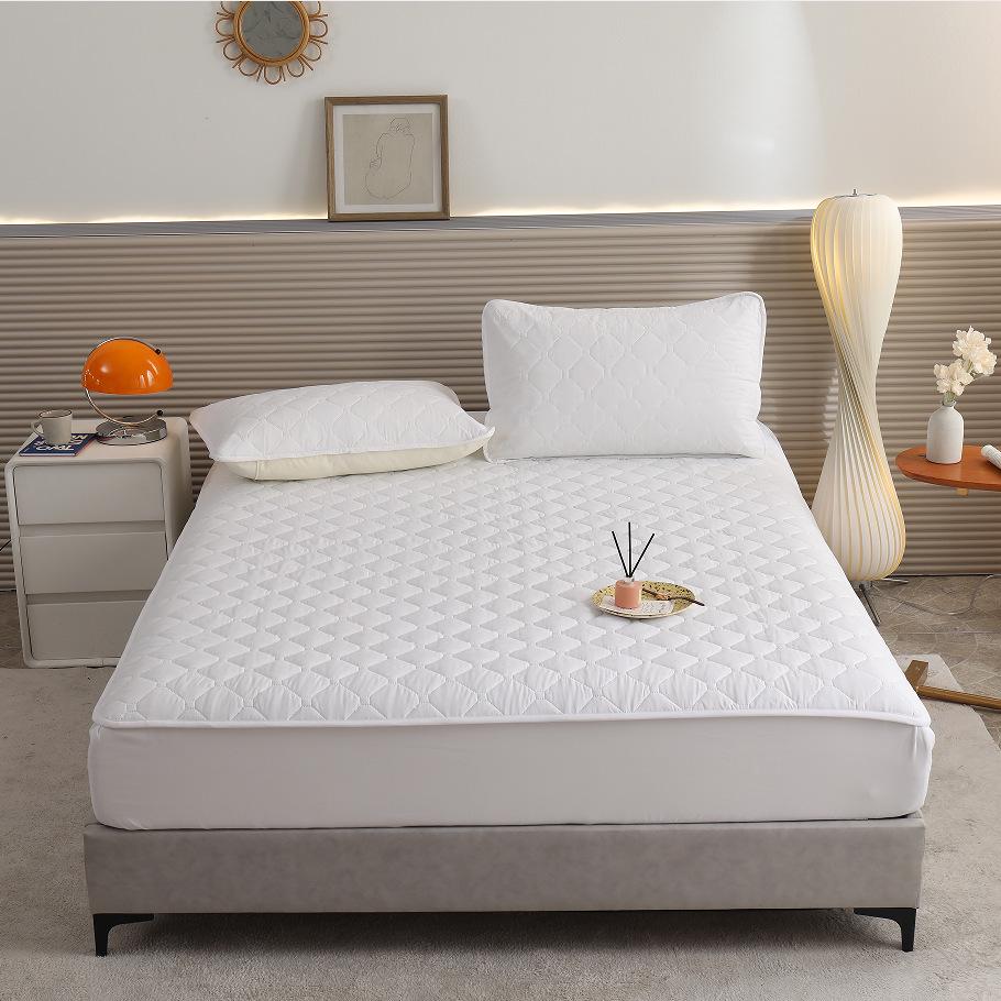Simmons Quilted Waterproof Mattress Protector - Anti-Slip, Urine-Proof, Dustproof Fitted Cover Waterproof Quilted Pillowcase Pair