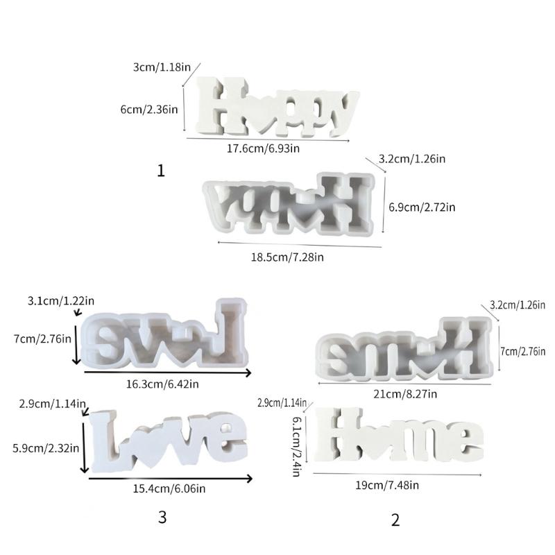 Candle Holder Resin Mold Decorative Love Shaped Tealight Candlesticks Molds Plasters Decors Tealight Scented Silicone Mold