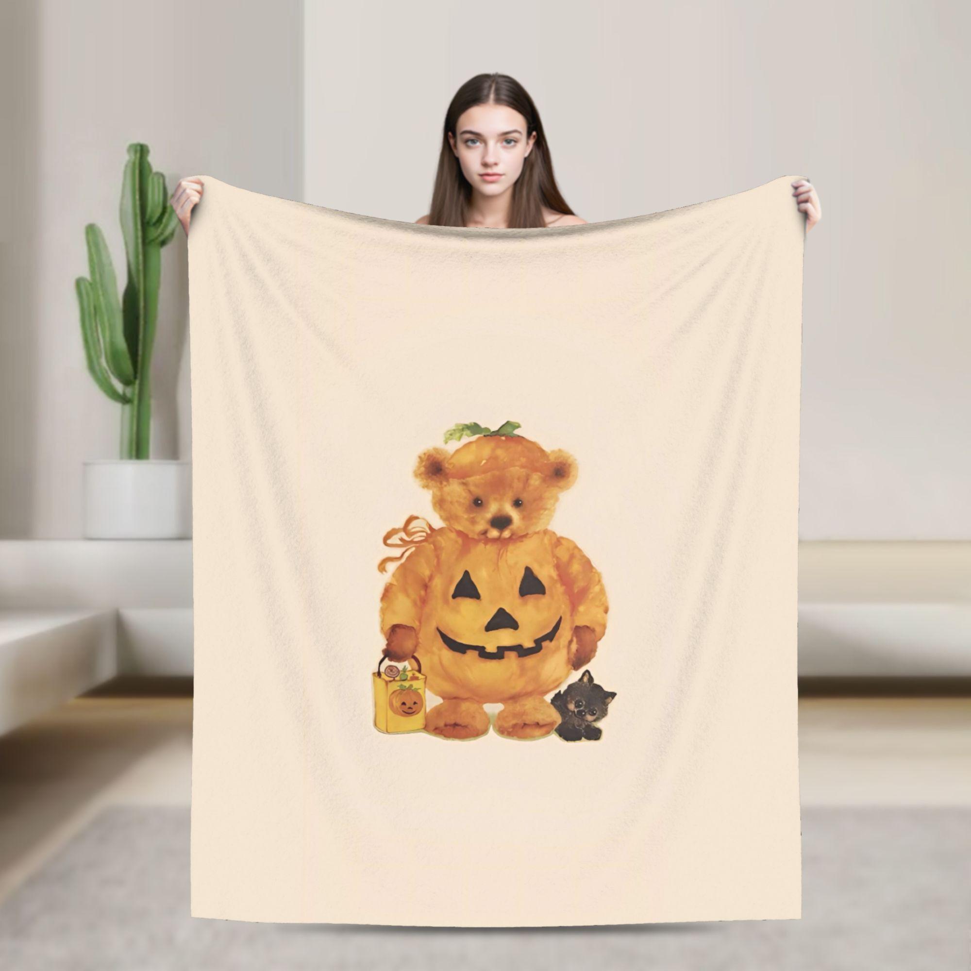 

Halloween Ghost Blanket Super Soft Novelty Plush Throw Blanket For Kids Adult Outdoor Flannel Bedspread Bed Cover 75x90cm
