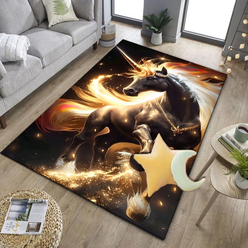 Magical Unicorn Garden Office Rug Chair Mat, Entryway Carpet, Suitable for Front Door, Bedroom, Living Room, Desk, Holiday Gift
