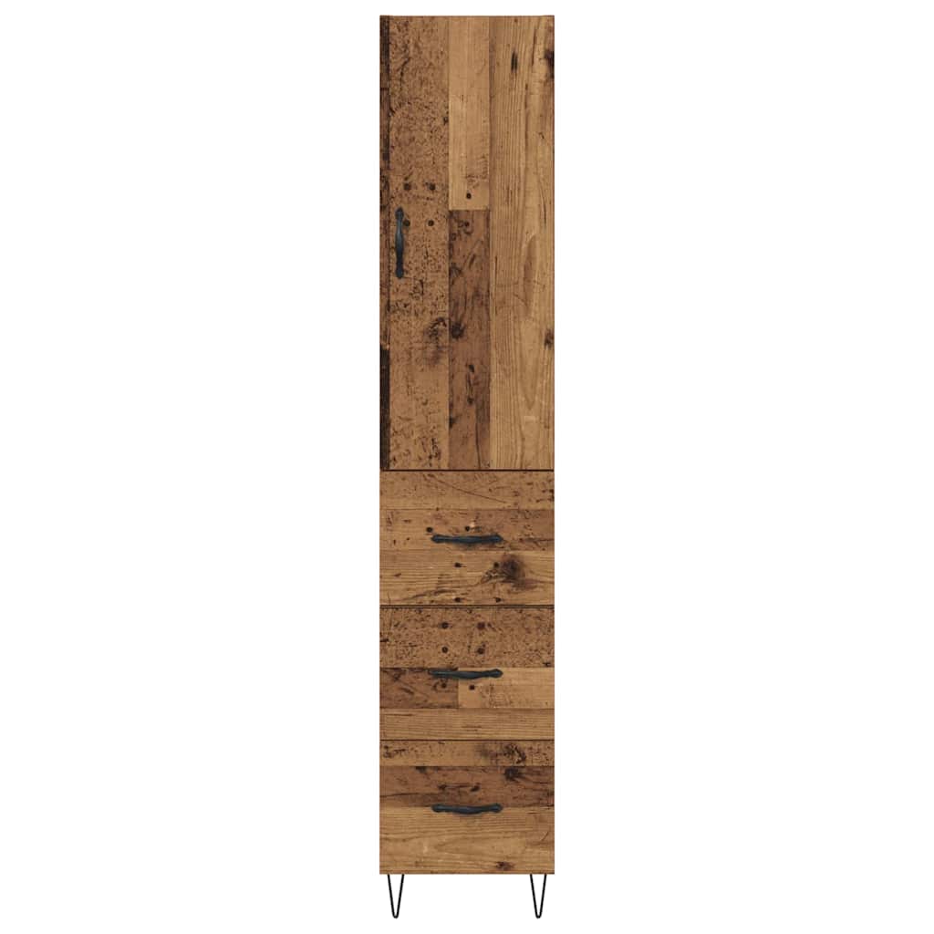 Highboard Reclaimed Wood 34.5 x 34 x 90 cm Particle Board