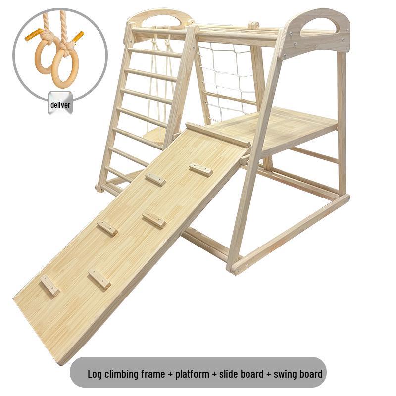 Wooden Indoor Climbing Frame for Kids - Hand & Foot Exercise Toy Rack for Toddlers