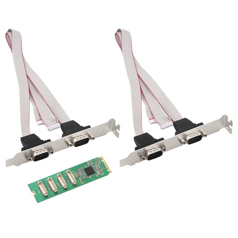 

TXB179 COM Port M KEY Плата адаптера DB9 Pin Expansion Card M.2 to 4X RS232 Serial Port Card Card As Shown A