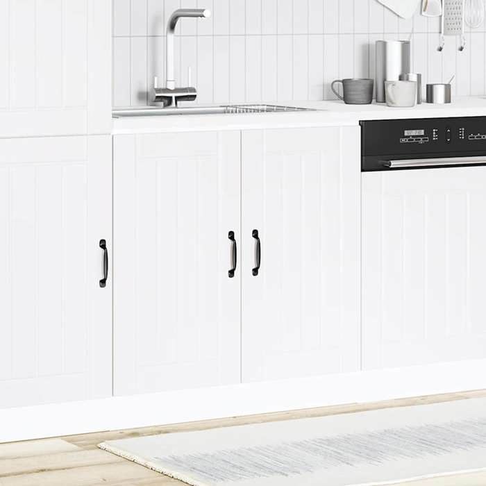 VidaXL Washbasin Base Cabinet Lucca White Engineered Wood, Kitchen Base Cabinet, Kitchen Drawer Base Cabinet, Cabinet 853687