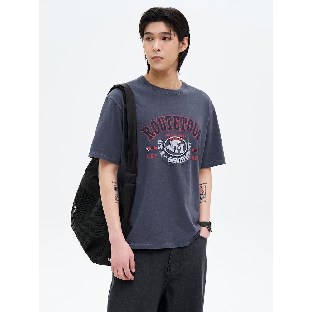 8Seconds Pigment-Dyed Graphic Short-Sleeve T-Shirt Navy Navy/M