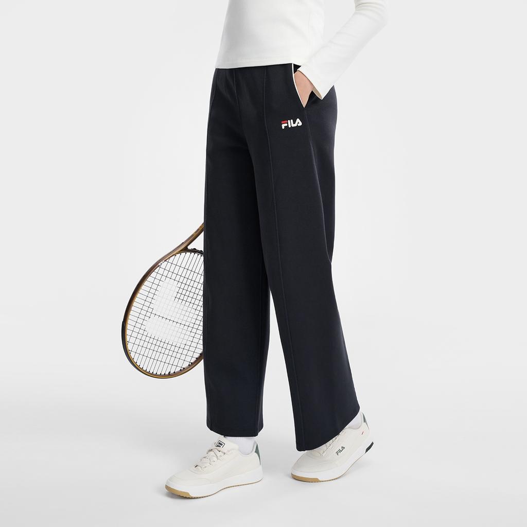 FILA Comfortable Knitted Stretch Lace-Up Casual Pants Women bottoms A11W613607F-NV