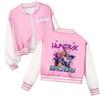 Kpop Demon Hunters Costume Zoey Mira Print Baseball Uniform Autumn Long Sleeve Jacket Coat Fans Gift For Kids