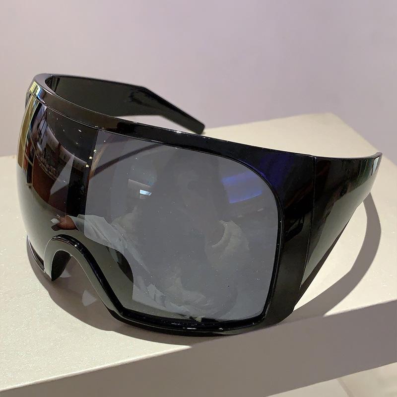 Big Frame Oversized Wrap Sunglasses Women For Men Vintage Flat Top Sun Glasses For Men Luxury Brand Designer Steampunk Shade