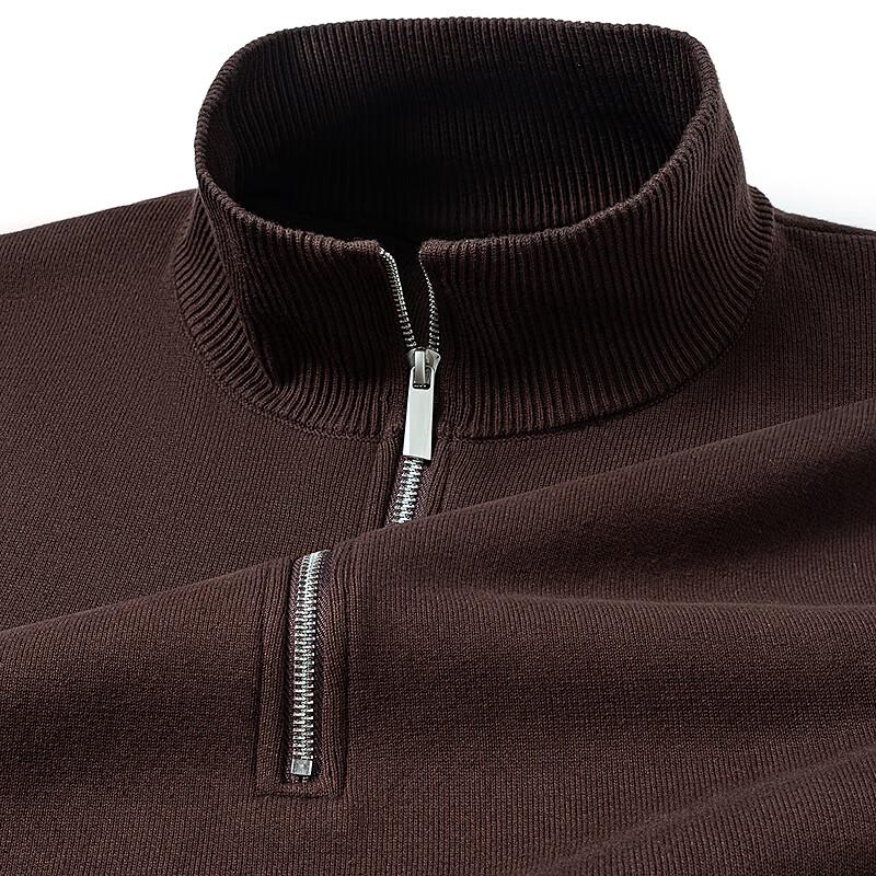 

FAPAI Men s Cotton Lambswool Blend Half-Zip Stand Collar Pullover 2XL (54)