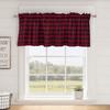 Polyester Door Valance Curtain Red Black Plaid Window Curtain Kitchen Valance Curtain  For Kitchen