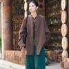 Women Chinese Traditional Tang Suit Linen Zen Tea Hanfu Women Tai Chi Kung Fu Tops Vintage Cotton Womens Clothing