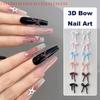 50 Pcs For DIY Manicure And Salon Decoration Soft Mini Bow Shape Nail Art Charms Mix Color 3D Bowknot Resin Accessories