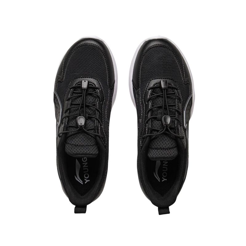 Li Ning Kids Sports Lifestyle Series Fashion Comfortable Non-Slip Shock Absorption Low-Top Casual Shoes Kids Sneaker Black YKCV224-1