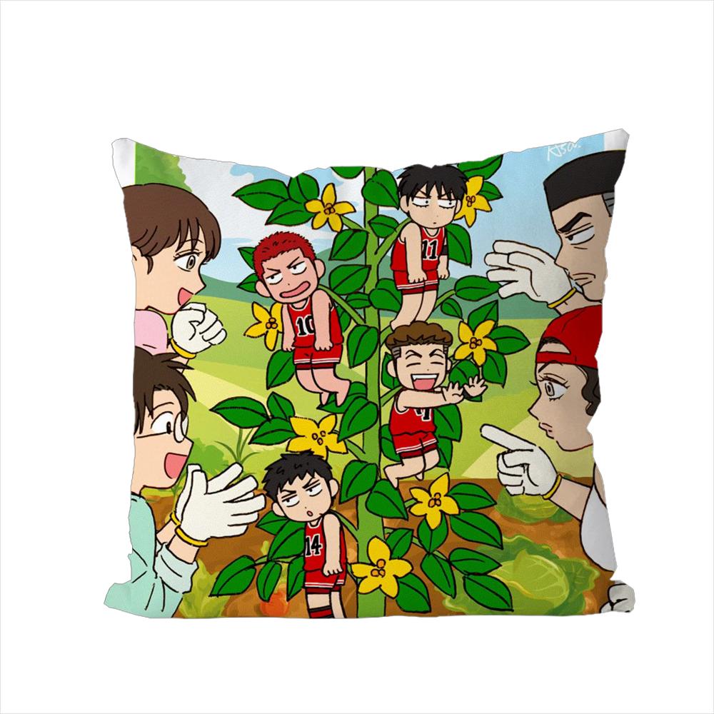 Anime SSlam Dunks Pillow Case For Car Sofa Decorative Home Doublesided Print Plush Square Throw Pillow Cushion Cover