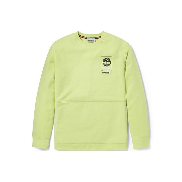 Timberland Logo Outdoor Sports Casual Printed Pullover Sweatshirt Men Sweatshirt Bright-Green A24NY-322
