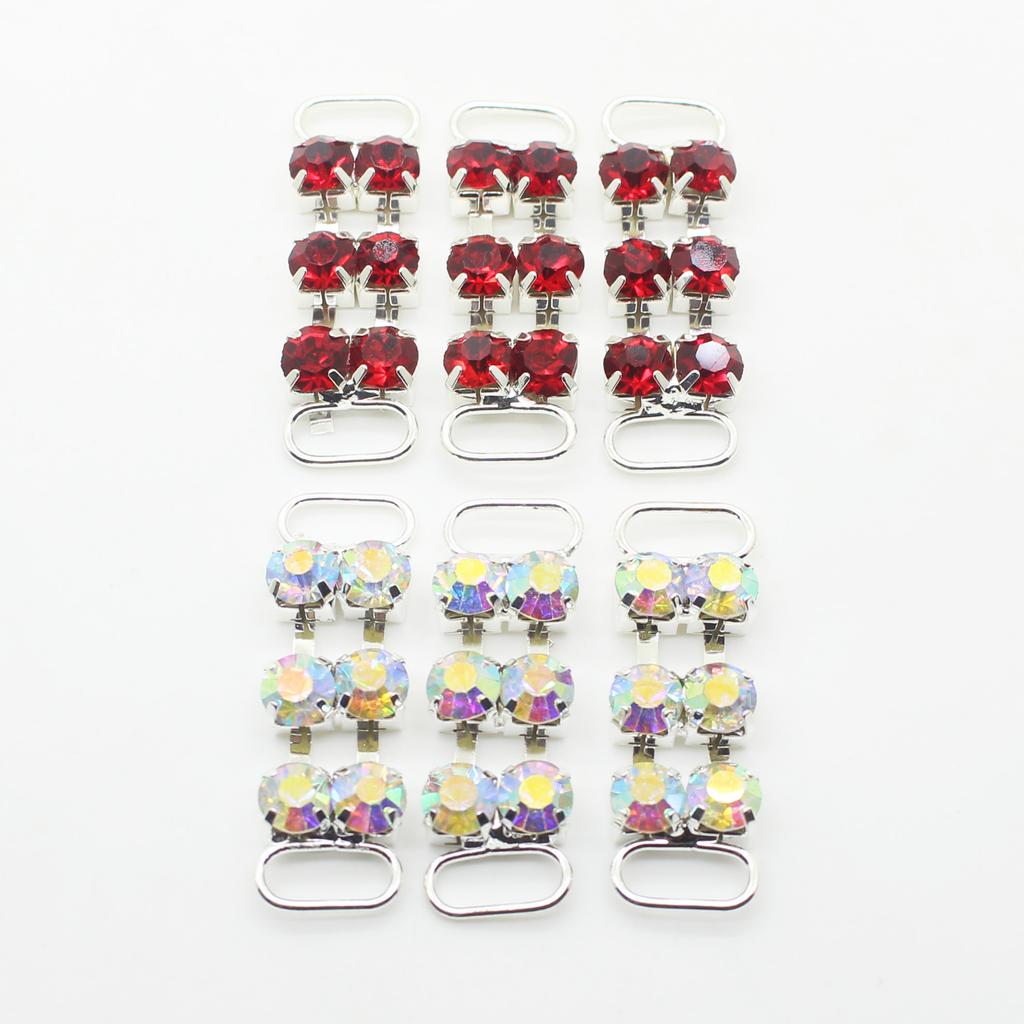 10Pc 38mm Crystal Rhinestone Bikini Connectors Buckles/Sewing Accessories Decoration Buckle/Clothing Beachwear Diamante Buckle