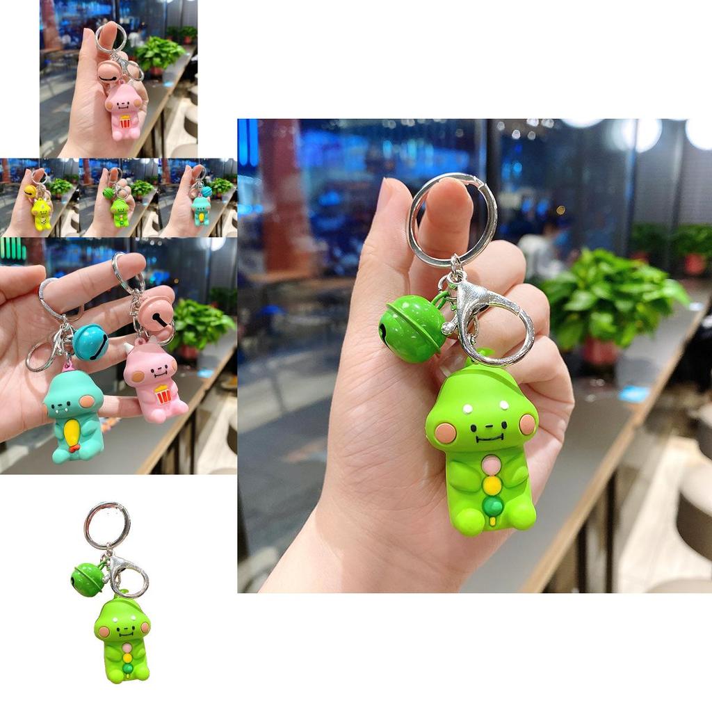 Colorful Silicone Keychains With Cute Dino And Animal Characters For Kids