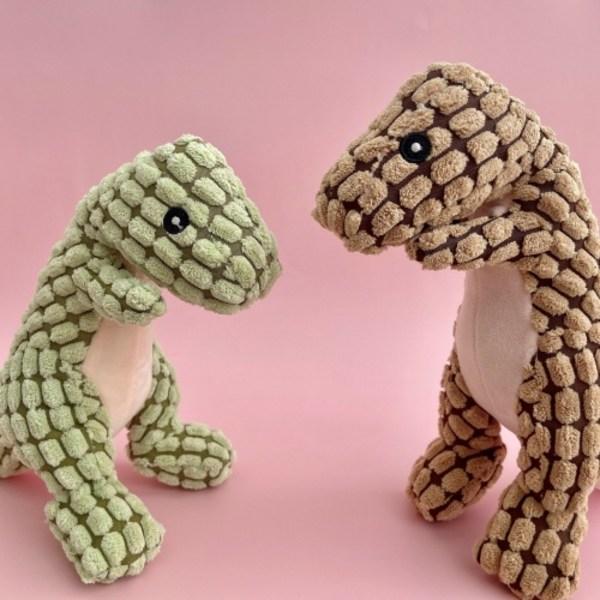 Dinosaur Squeak Doll Puppy Squeak Doll Dog Toy Dog Plush Toy Dog Toy L Size 1, Green