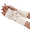 Anti-UV Winter Driving Autumn Cycling Knitted Half Finger Gloves Women Mittens Fingerless Gloves