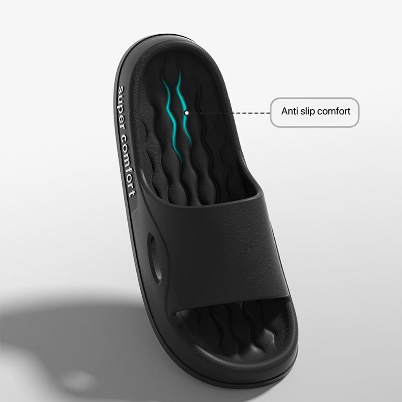 Letter Printed Anti Slip Slippers - Casual Open Toe Comfortable Shoes - Soft Sole, Quick Drying, Perfect for Indoor Family Relaxation