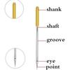 5Pcs Sewing Machine Needle Colorful Stainless Steel Needle Regular Point Machine Needle for Sewing Machine Accessories