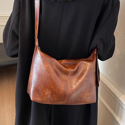 Niche Design Tote Bag Women's Korean Version Ins Fashionable Large-capacity Shoulder Bag 2025 New Trendy Simple Messenger Bag