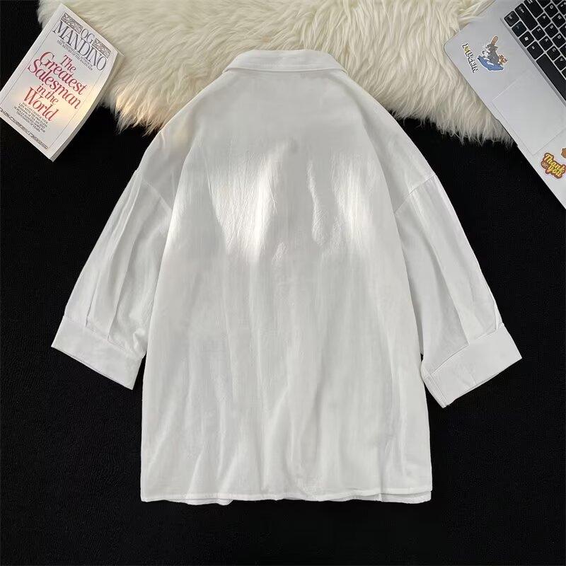 Half Sleeved Men'S Design Sense Niche Summer Trend Top Versatile Handsome Casual Shirt