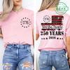 Summer Short Sleeve T-shirt Vintage Independence Day Women's Loose Casual Soft Plus Size Top 250th America Anniversary Shirts
